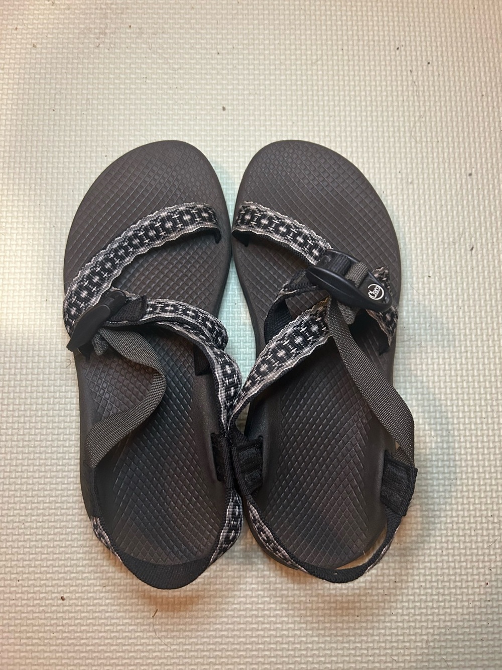 Chaco ZCloud Venetian Black Sandals Adjustable Size 7
